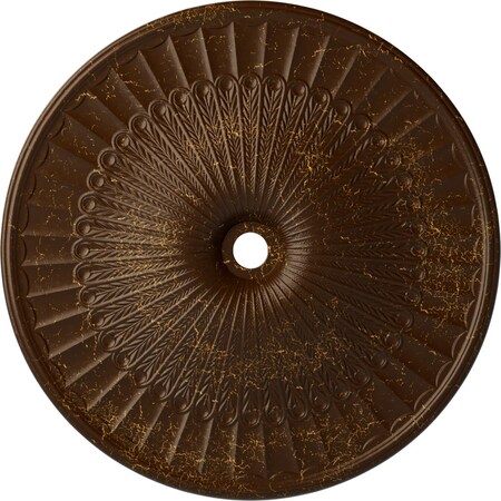 Ekena Millwork Galveston Ceiling Medallion (Canopies up to 5 7/8"), 51"OD x 3 5/8"ID x 3 3/8"P, Root Beer Crackle CM51GLRBC